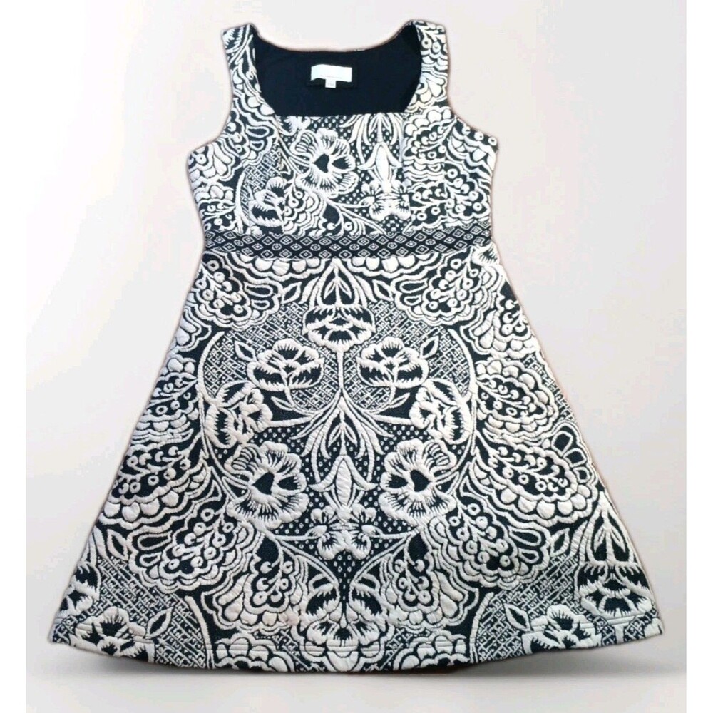 Ett Twa Anthropologie Valery Floral Jacquard Structured Knit Dress Size Medium